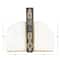 CosmoLiving by Cosmopolitan White Marble Glam Bookends, 6" x 4" x 2"